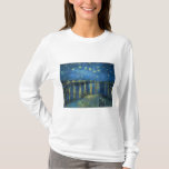 Camiseta Triste Night Over the Rhone por Vincent van Gogh<br><div class="desc">Vincent Willem van Gogh (holandês: [ˈvɪ nsɛ nt ˈʋ lamix vɪ ɱɑ x] (escuta);[nota 1] 30 de março de 1853 - 29 de julho de 1890] foi um pintor Poste-impressionista neerlandês que se tornou, postumamente, uma das figuras mais famosas e influentes da história da arte ocidental. Em uma década, ele...</div>