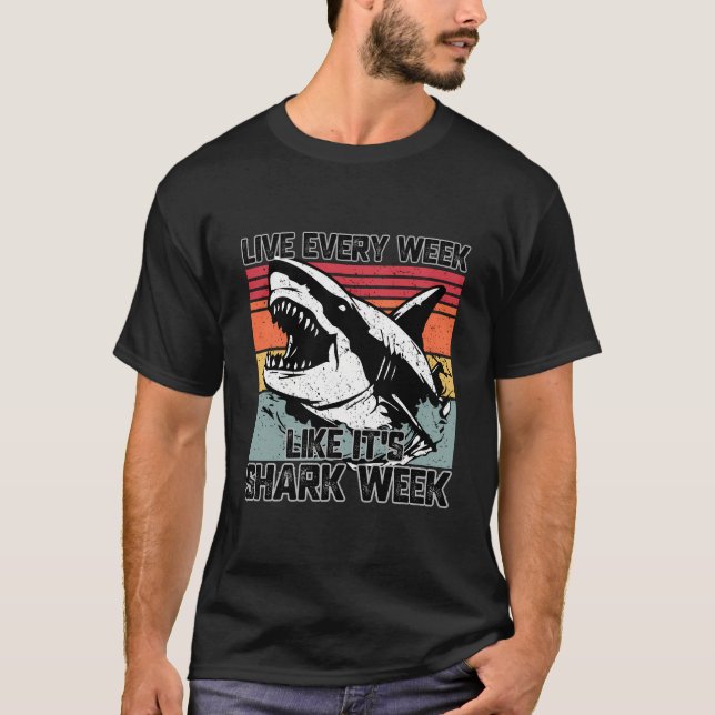 Camiseta Triturador-Amante de os animais do Oceano Tubarão (Frente)
