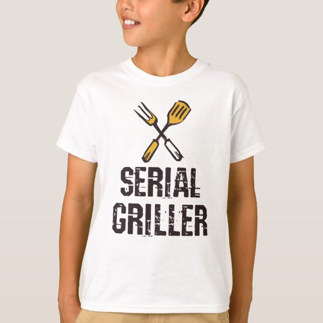 Camiseta Triturador principal do CHURRASCO Grill do grelhad (Frente)