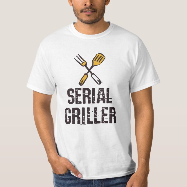 Camiseta Triturador principal do CHURRASCO Grill do grelhad (Frente)