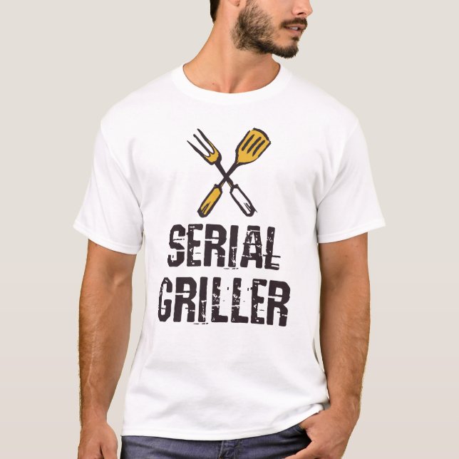 Camiseta Triturador principal do CHURRASCO Grill do grelhad (Frente)