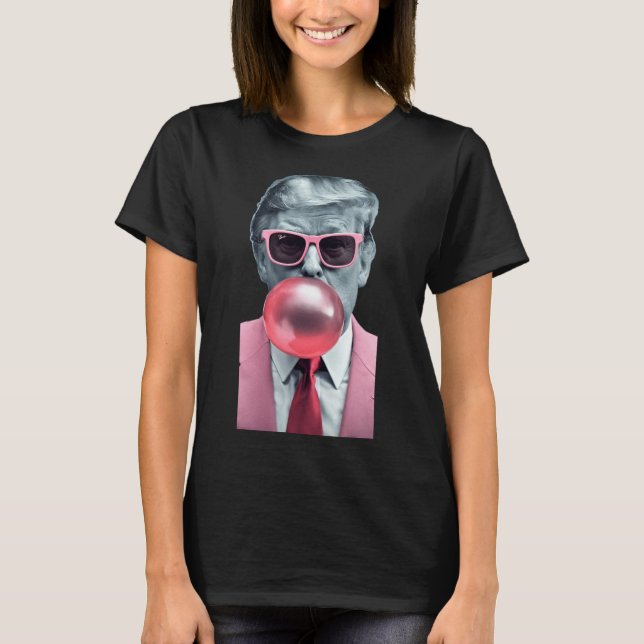 Camiseta Triturador rosa engraçado Gum Yum Tee (Frente)