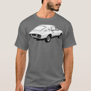 Camiseta Triumph GT6 Mk3 1970s - clássico monômero do quart
