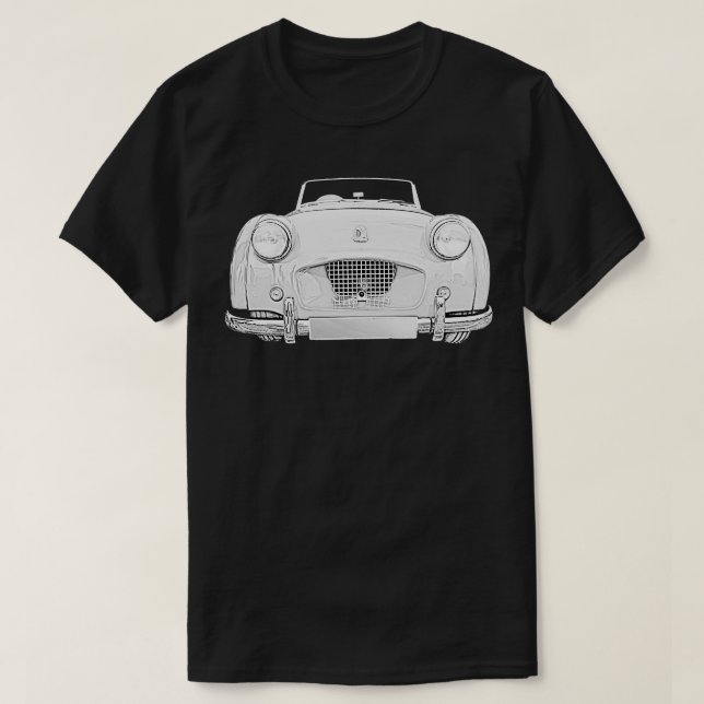 Camiseta Triumph TR2 1950s - clássico monocromo britânico (Frente do Design)