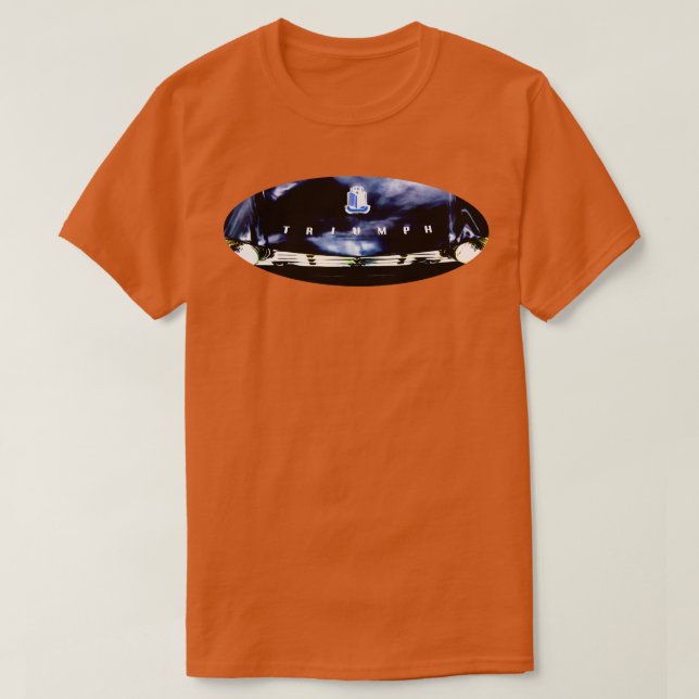 Camiseta Triumph TR4 1960s - foto oval clássica monocromáti (Frente do Design)