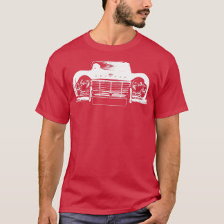 Camiseta Triumph TR4, carro clássico britânico branco Longa