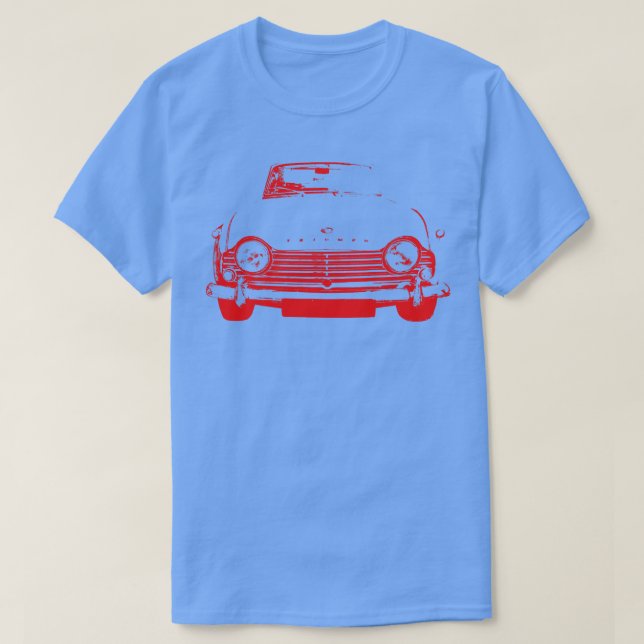 Camiseta Triumph TR4A 1960 - Clássico monoblock vermelho (Frente do Design)