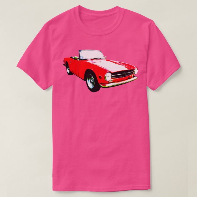 Camiseta Triumph TR6 1970s clássico esporte de alto contras (Frente do Design)