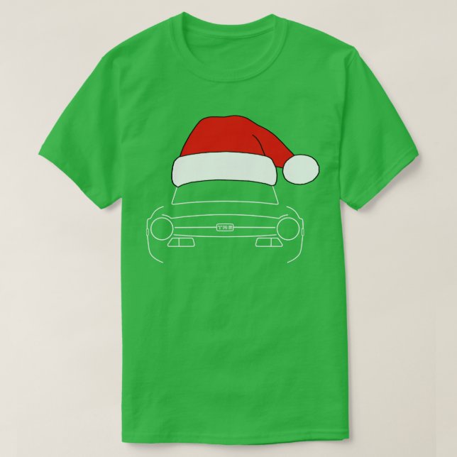 Camiseta Triumph TR6 clássico de Natal - edição branca (Frente do Design)