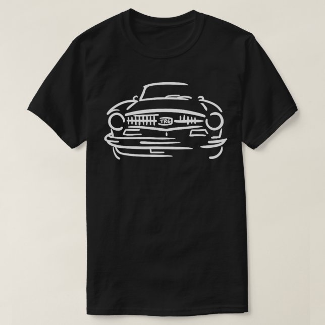 Camiseta Triumph TR6 Inglês EsporteAutomóvel (Frente do Design)