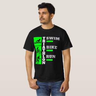 Camiseta Triumph Triathlon: Natação, bicicleta, corrida e a