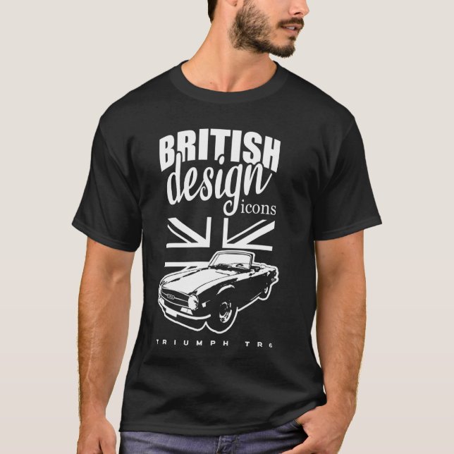 Camiseta Triunfo TR6 do Super Carro Clássico Britânico (Frente)
