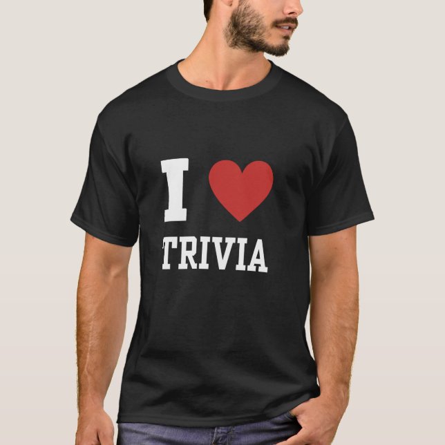 Camiseta Trivia Night Facts Quiz Lover Love Heart Vint (Frente)