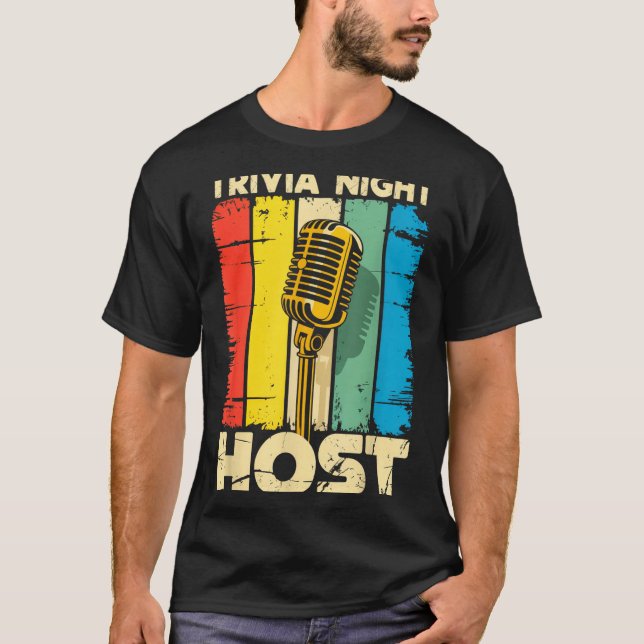 Camiseta Trivia Night Host Quiz Game Entertainer Moderator  (Frente)