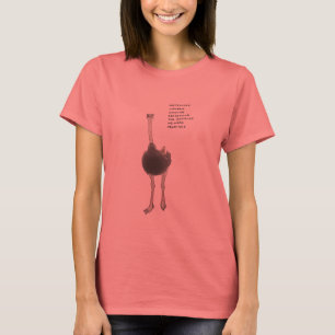 Camiseta trivialidade da avestruz