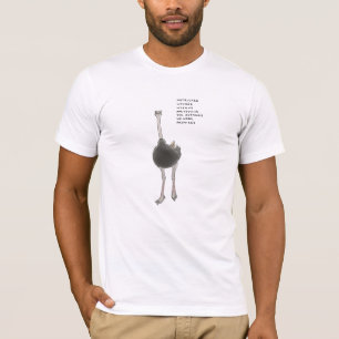 Camiseta trivialidade da avestruz