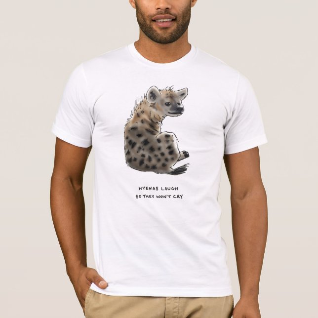 Camiseta trivialidade da hiena (Frente)