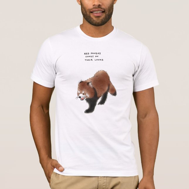 Camiseta trivialidade da panda vermelha (Frente)