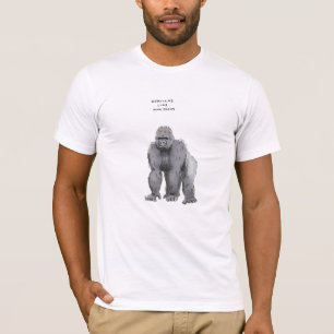 Camiseta trivialidade do gorila
