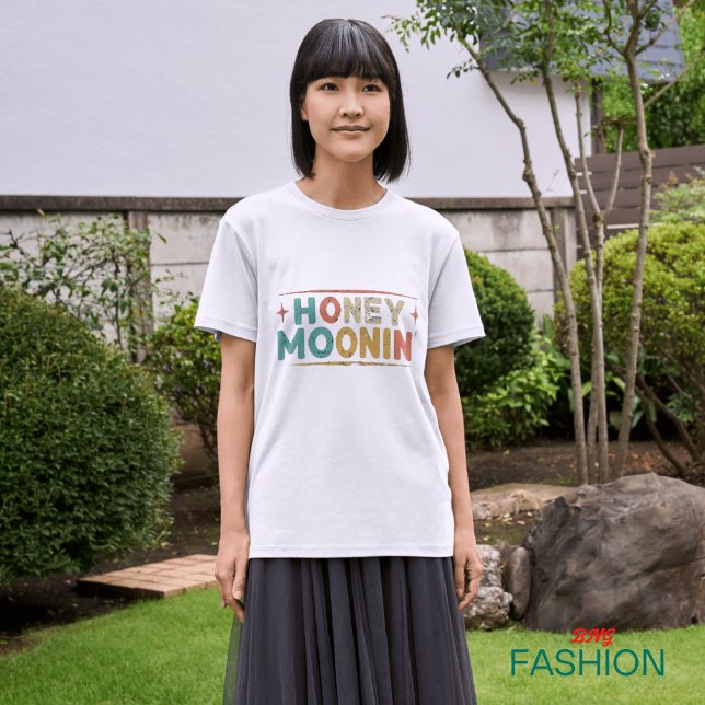 Camiseta TRIXIE Retro Temática Anos 70 Noiva de Lua de Mel (#zazzlefinds)