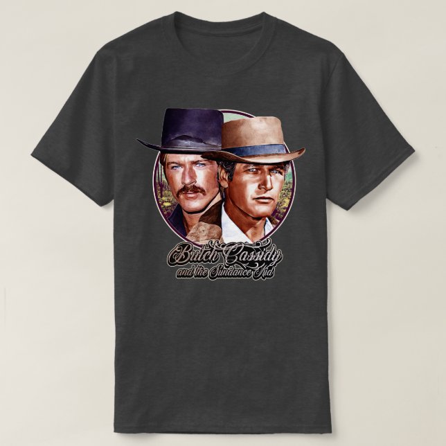 Camiseta Trô Butch Cassidy e Sundance Kid Outlaw Tr (Frente do Design)