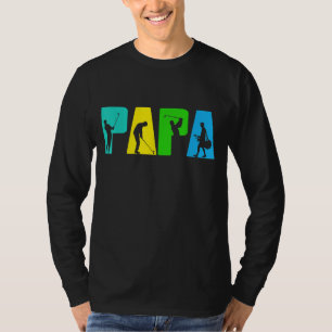 Camiseta Trô Golfe Papa Golfer. Presentes De Golfe Para Pai