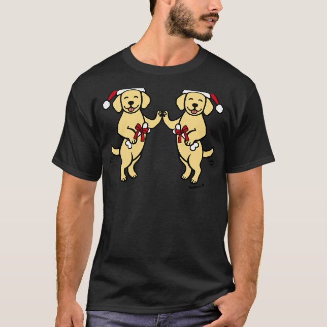 Camiseta Troca de Amigos do Labrador Amarelo (Frente)