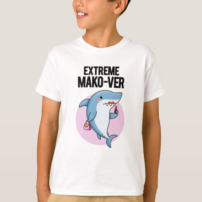 Camiseta Trocadilho de Shark Mako Engraçado Extreme (Frente)