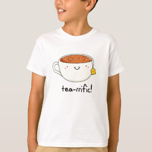 Camiseta Trocadilho de Taça de Chá Cute