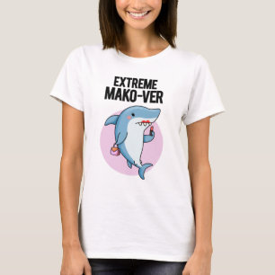 Camiseta Trocadilho de tubarão Mako-ver-fofo