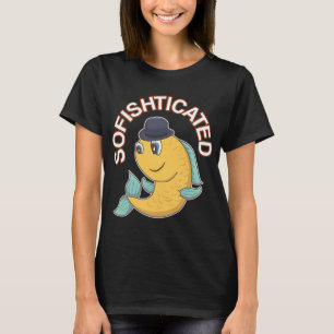Camiseta Trocadilho Sofisticado de Peixe Punny Sofisticado
