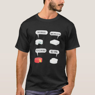 Camiseta Trocadilhos Com Feta Brie E Queijo Gouda