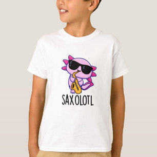 Camiseta Trocadilhos Sax-olotl Engraçado Saxofone
