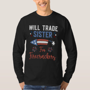 Camiseta Trocar Irmã Por Fogos de Artifício Meninos 4 de J