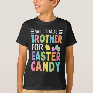 Camiseta Trocar Irmão Por Doces De Páscoa Meninos Meninas C