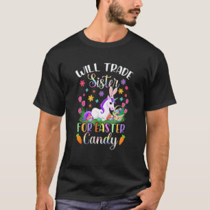Camiseta Trocará Irmã Por Páscoa Unicorn Páscoa