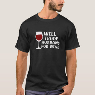 Camiseta Trocará marido por vinho Vinho em Páscoa