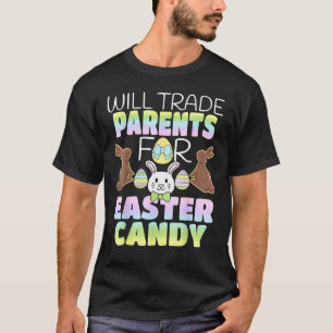 Camiseta Trocará Pais Para Páscoas Doces Cute Kids