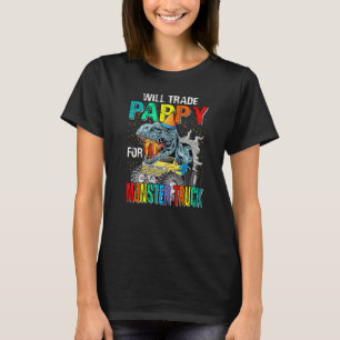 Camiseta Trocará Pappy Para Dinossauro Monstro De Caminhão