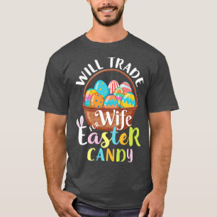 Camiseta Trocará Páscoa de Ovos Doces da Esposa Dia do Felz