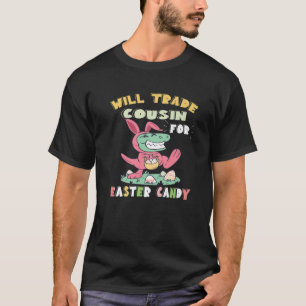 Camiseta Trocará Prima Para Páscoa Dinossauro T Rex