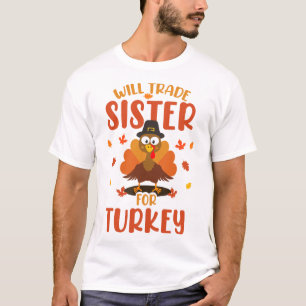 Camiseta Trocarei Irmã Por Peru Outono Família Ação de Graç