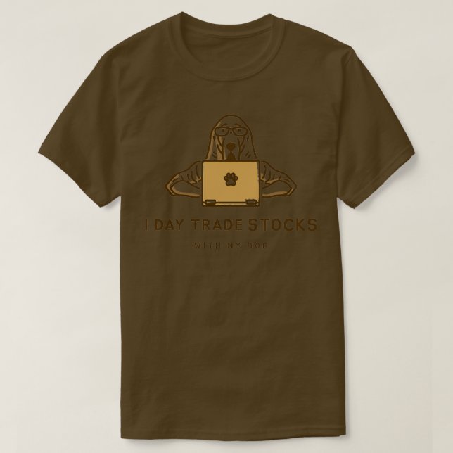 Camiseta Troco de Bolsa no Dia com o Meu Cão (Frente do Design)