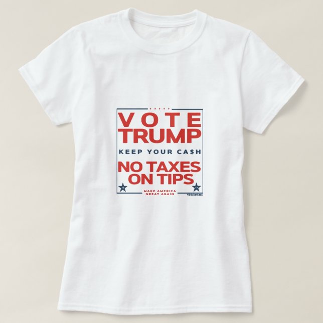 Camiseta Troco de Orçamento Sem Impostos em Dicas (Frente do Design)