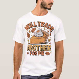 Camiseta Troco Irmão por Torta Savage Dia de Ação de Graças