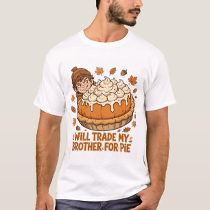 Camiseta Troco Meu Irmão por Torta