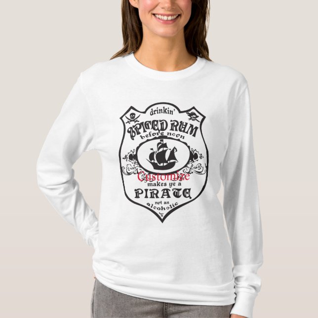 Camiseta Troço_Troço Do Troço De Bebida Pirata De Rum   (Frente)