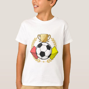 Camiseta Troféu de cartão vermelho e amarelo de futebol