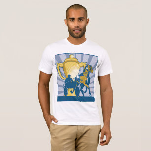 Camiseta Troféu de Corrida de Arreios Sulky e Cavalo