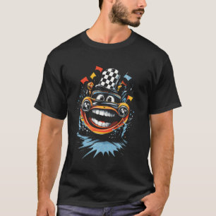 Camiseta Trofeu de Ganhador de Carro de Corrida Xadrez Gráf